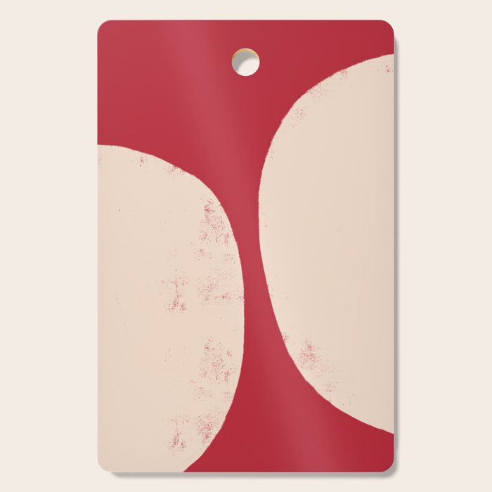 Half-Circle Shapes on Red Cutting Board Gallery Image 1