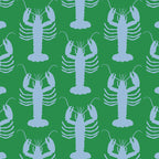 Coastal Pop Lobster Pattern in Bold Green and Light Blue Coffee Mug Gallery Image 2