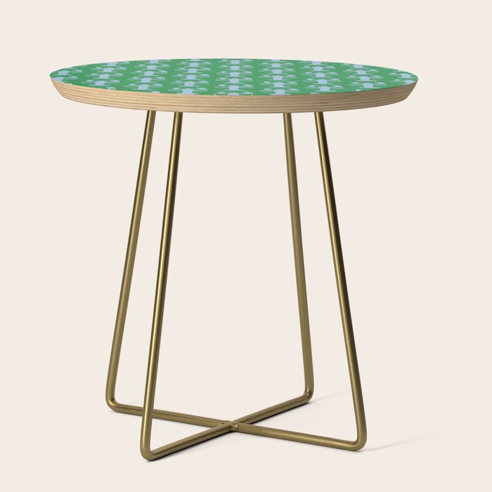 Coastal Pop Lobster Pattern in Bold Green and Light Blue Side Table Gallery Image 1