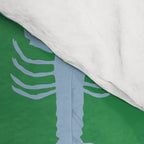 Coastal Pop Lobster Pattern in Bold Green and Light Blue Comforter Gallery Image 4