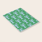 Coastal Pop Lobster Pattern in Bold Green and Light Blue Notebook Gallery Image 3