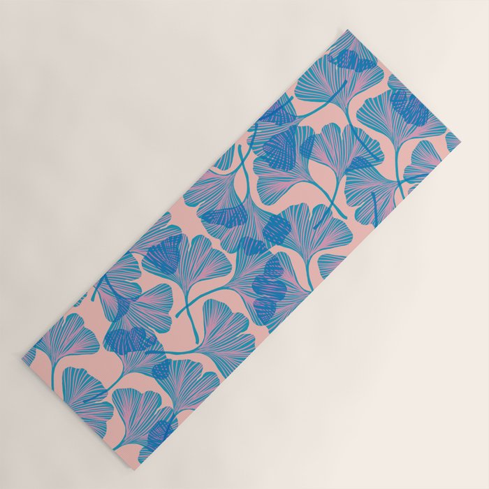 Abstraction_Ginkgo_Pattern_Minimalism_002 Yoga Mat Gallery Image 1
