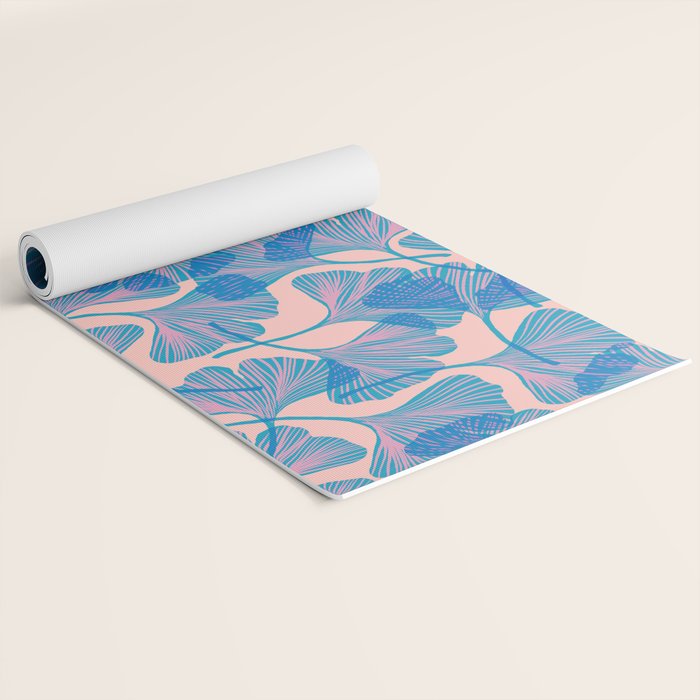 Abstraction_Ginkgo_Pattern_Minimalism_002 Yoga Mat Gallery Image 2
