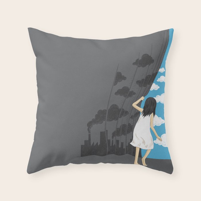 Hey Mr. Blue Sky Throw Pillow Gallery Image 6
