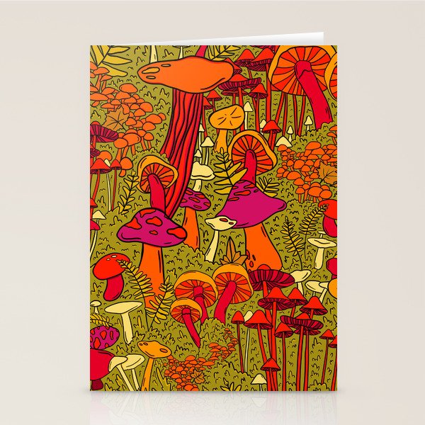 Mushrooms in the Forest Stationery Card Gallery Image 1
