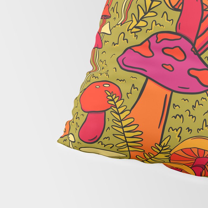 Mushrooms in the Forest Pillow Sham Gallery Image 4