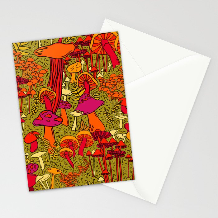 Mushrooms in the Forest Stationery Card Gallery Image 2