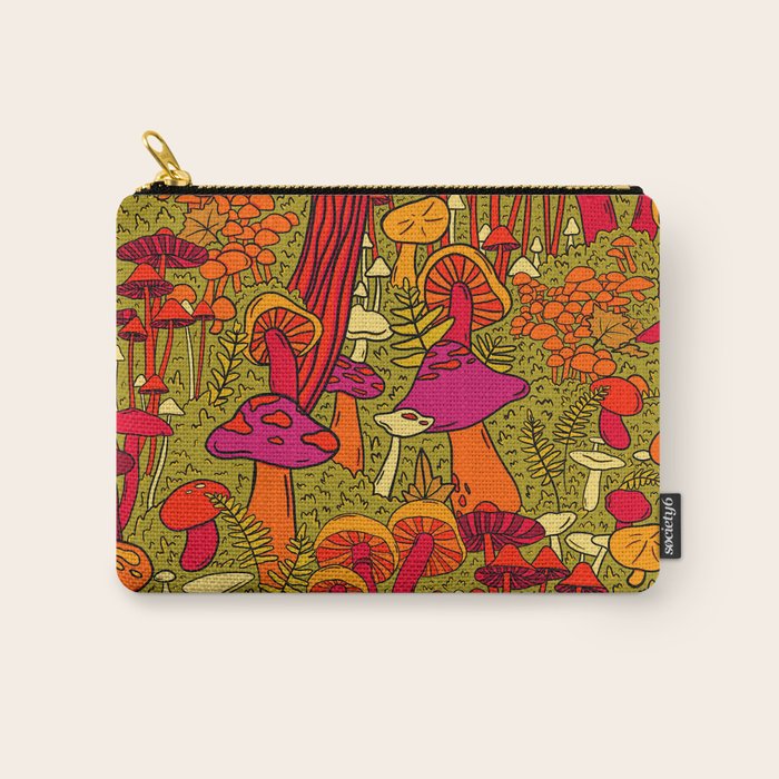 Mushrooms in the Forest Carry All Pouch Gallery Image 1