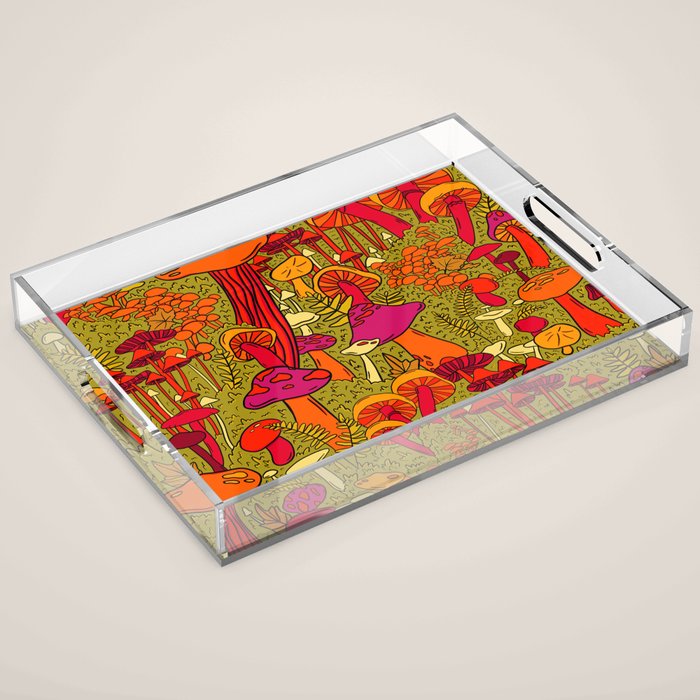 Mushrooms in the Forest Acrylic Tray Gallery Image 1