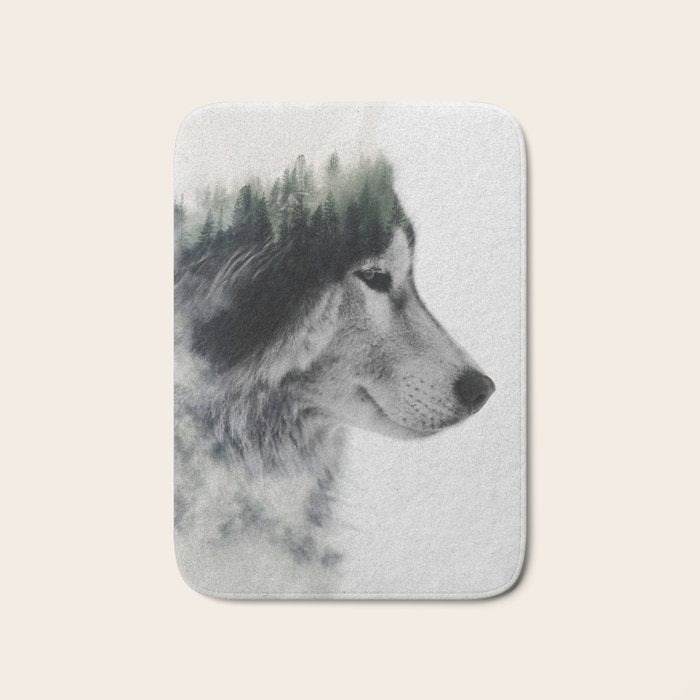 Wolf Stare Bath Mat Gallery Image 1