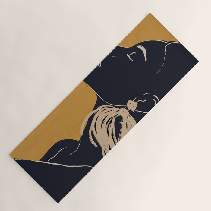 Minimal Abstract Art Woman Portrait 3 Yoga Mat Gallery Image 1