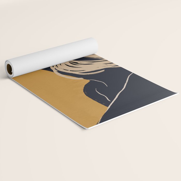 Minimal Abstract Art Woman Portrait 3 Yoga Mat Gallery Image 2