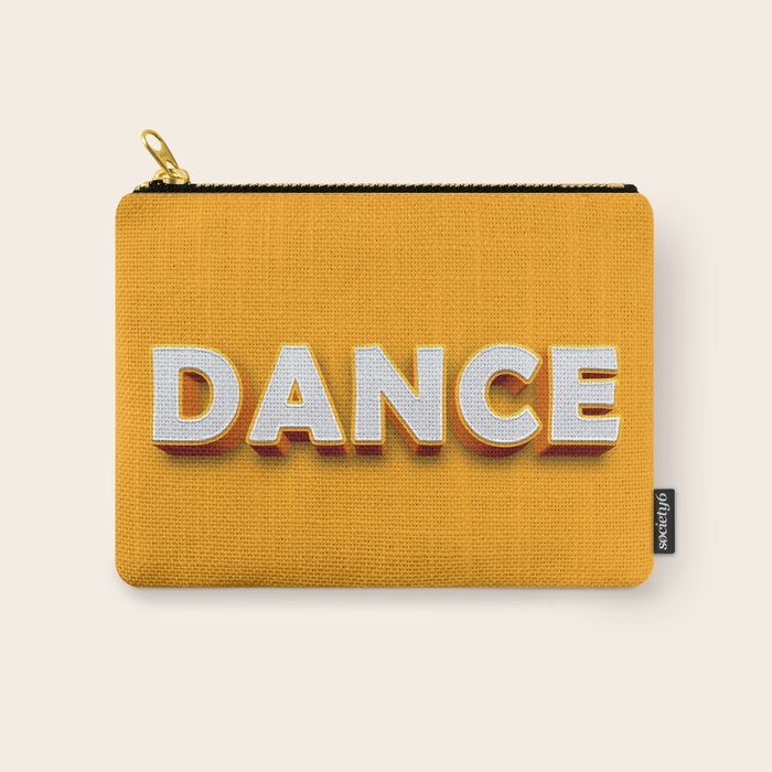 Dance 3D typography Carry All Pouch Gallery Image 1