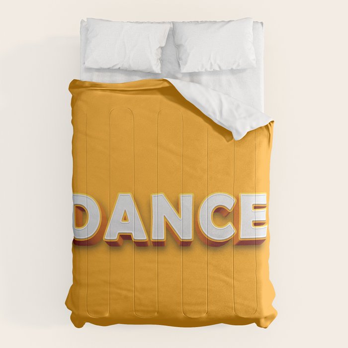 Dance 3D typography Comforter Gallery Image 6