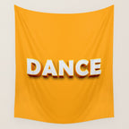 Dance 3D typography Wall Tapestry Gallery Image 4