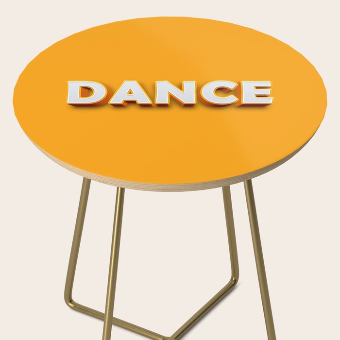 Dance 3D typography Side Table Gallery Image 2