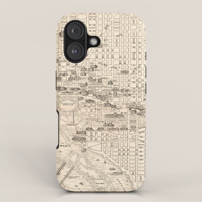 Vintage Map of Washington D.C. (1914) iPhone Case Gallery Image 1