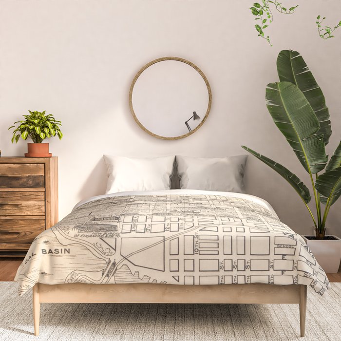 Vintage Map of Washington D.C. (1914) Comforter Gallery Image 3