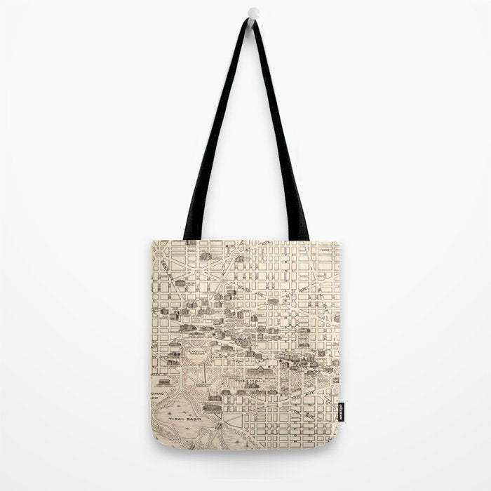 Vintage Map of Washington D.C. (1914) Tote Bag Gallery Image 2