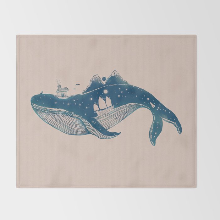 Home (A Whale from Home) Throw Blanket Gallery Image 2
