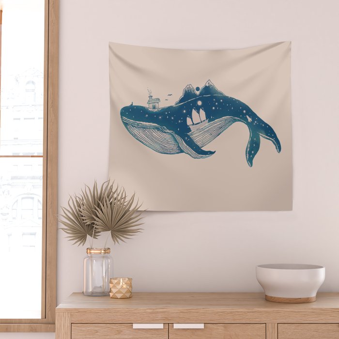 Home (A Whale from Home) Wall Tapestry Gallery Image 2