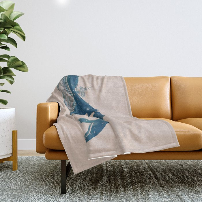 Home (A Whale from Home) Throw Blanket Gallery Image 1