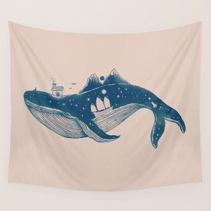 Home (A Whale from Home) Wall Tapestry Gallery Image 4