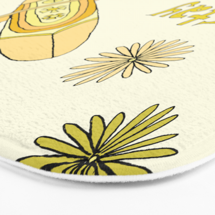 stay groovy rollerskate // retro surf art by surfy birdy Bath Mat Gallery Image 3
