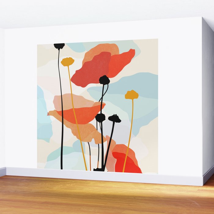 Poppy Wall Mural Gallery Image 2