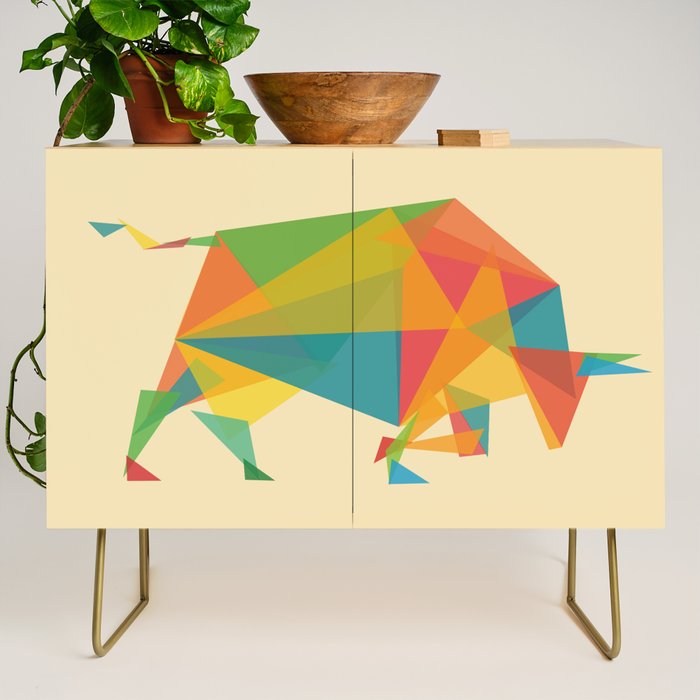 Fractal Geometric Bull Credenza Gallery Image 1