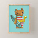 Summer Bear Mini Art Print Gallery Image 1