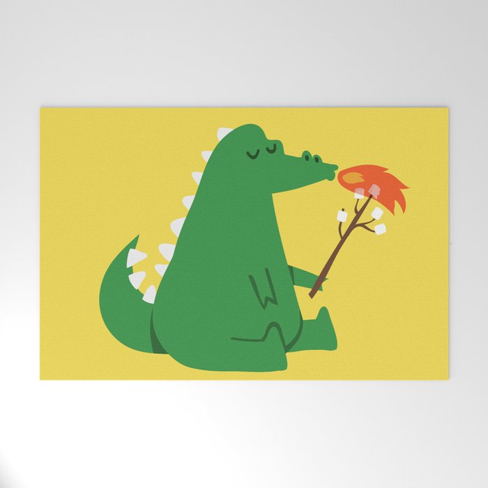 Dragon and Marshmallow Welcome Mat Gallery Image 1