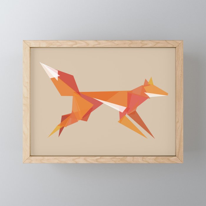 Fractal geometric fox Mini Art Print Gallery Image 1