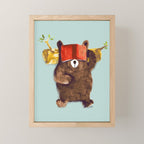 No Care Bear - My Sleepy Pet Mini Art Print Gallery Image 1