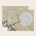 Plum blossoms, bird and the moon Type A (Minhwa: Korean traditional/folk art) Placemat Gallery Image 1