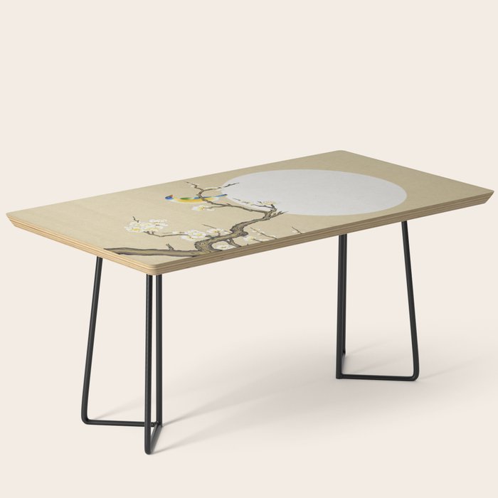 Plum blossoms, bird and the moon Type A (Minhwa: Korean traditional/folk art) Coffee Table Gallery Image 1