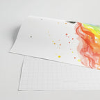 Wolf Howling Rainbow Watercolor Wrapping Paper Gallery Image 2