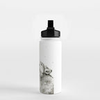 Wolf Howling Rainbow Watercolor Water Bottle Gallery Image 2