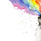 Wolf Howling Rainbow Watercolor Coffee Mug Gallery Image 2