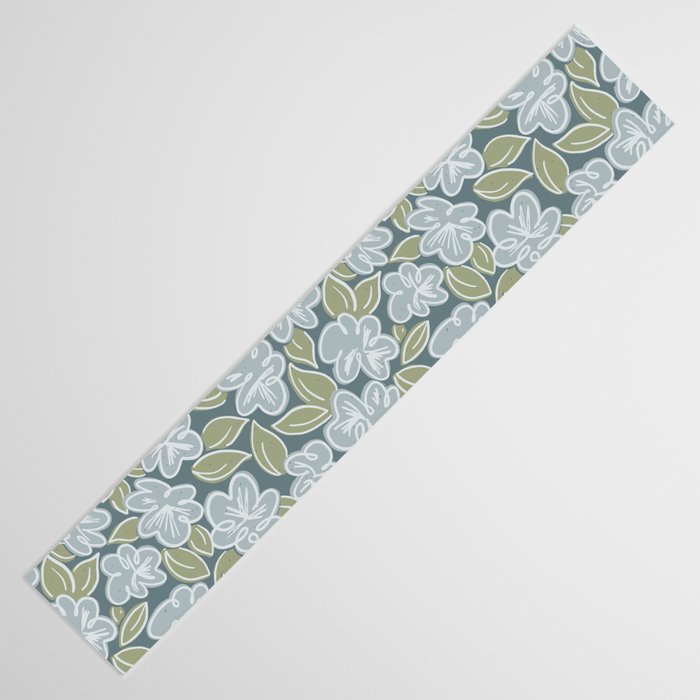 Coastal Blue Flowers Table Runner Gallery Image 3
