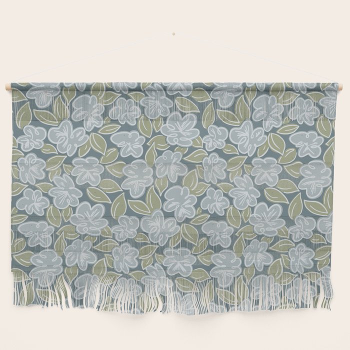 Coastal Blue Flowers Wall Hanging Gallery Image 1