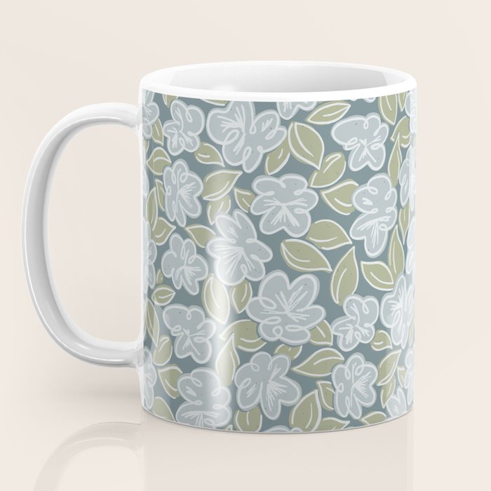 Coastal Blue Flowers Coffee Mug Gallery Image 3