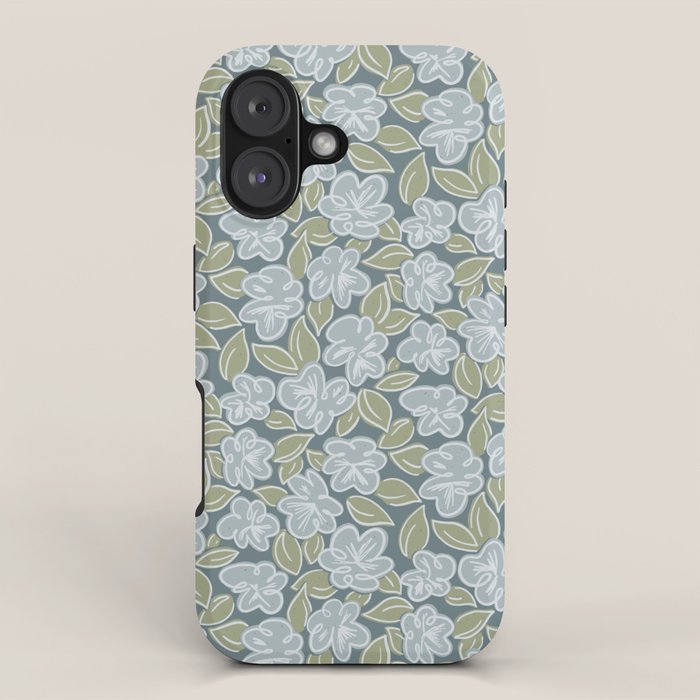 Coastal Blue Flowers iPhone Case Gallery Image 1