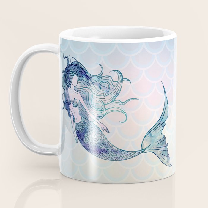 Watercolor Mermaid Coffee Mug Gallery Image 3