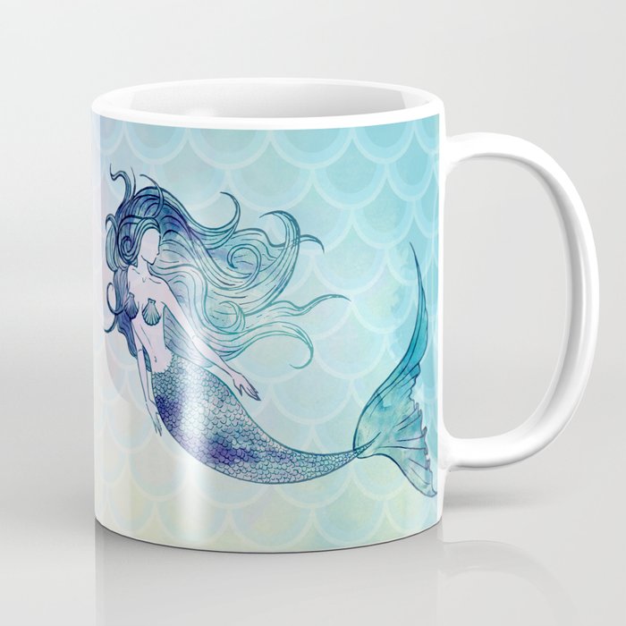 Watercolor Mermaid Coffee Mug Gallery Image 1