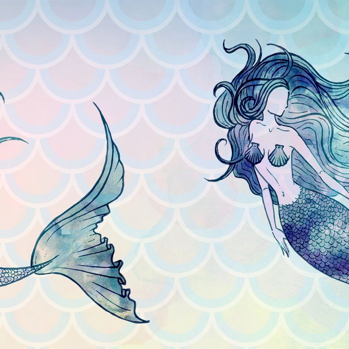 Watercolor Mermaid Coffee Mug Gallery Image 2