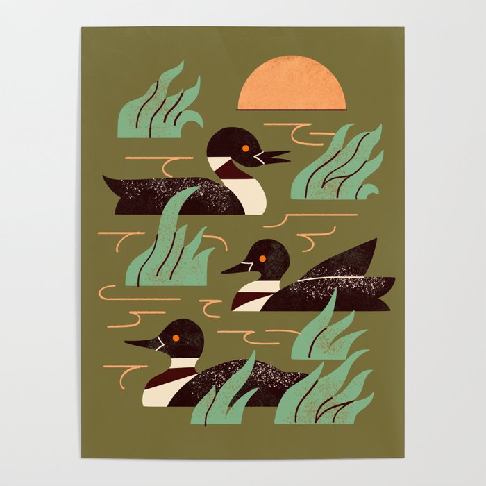 Loons At Dusk Poster Gallery Image 4