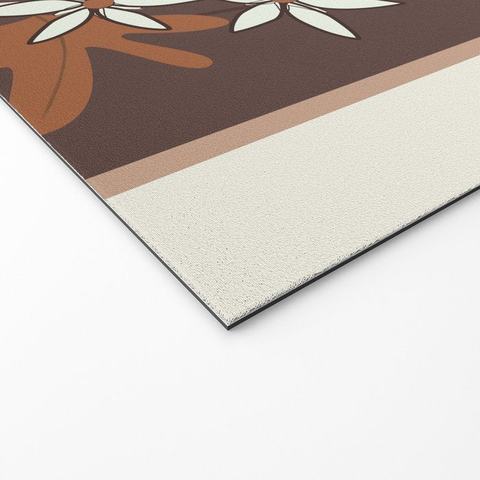 Floral Mocha 3 Welcome Mat Gallery Image 2