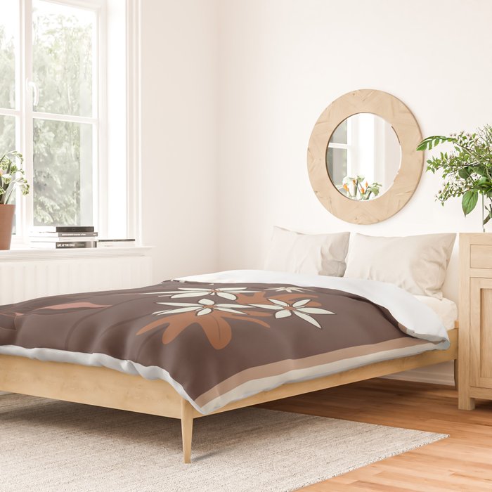 Floral Mocha 3 Duvet Cover Gallery Image 2