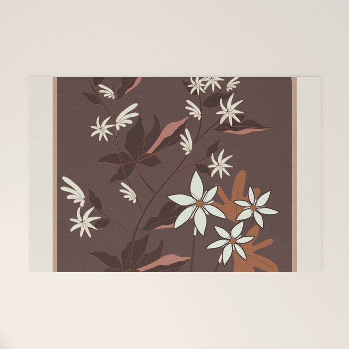 Floral Mocha 3 Welcome Mat Gallery Image 1